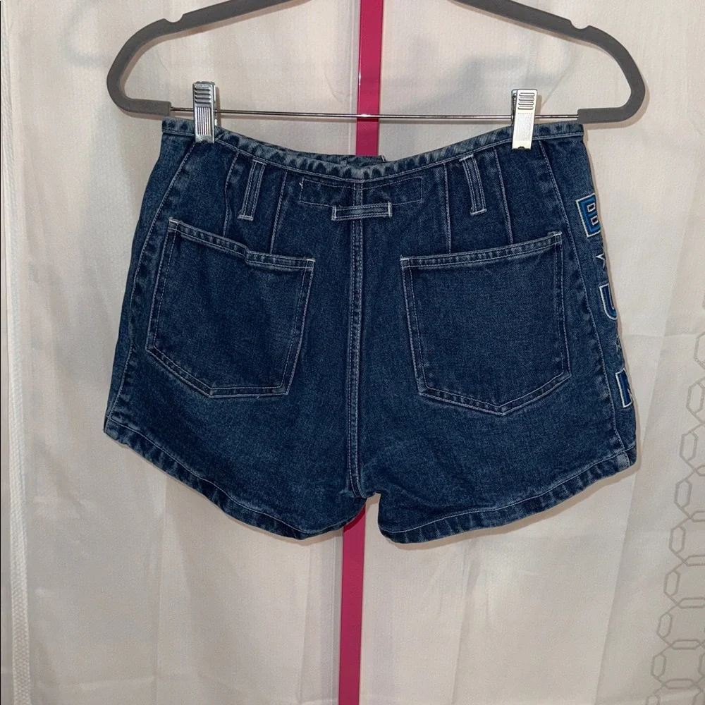 Equipment‎ Blue Denim Shorts Y2K Buttonfly